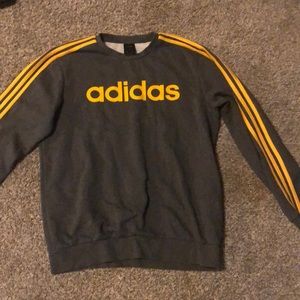 Adidas crewneck yellow and grey